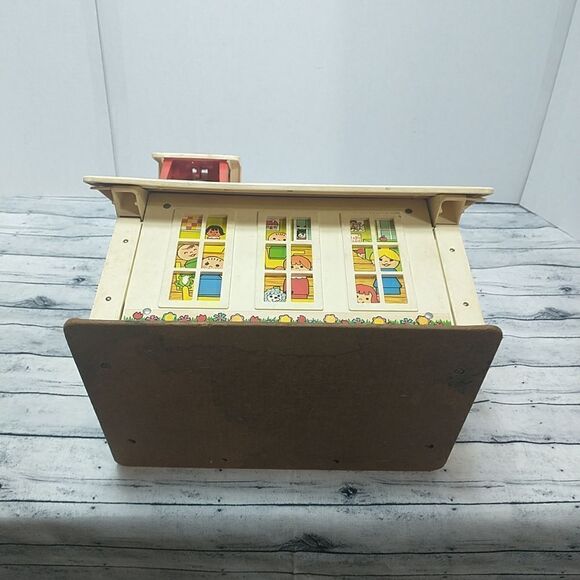 Vintage 1971 Fisher Price Little People Play Family School House #923 - Picture 10 of 12